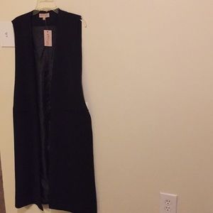 Long black vest